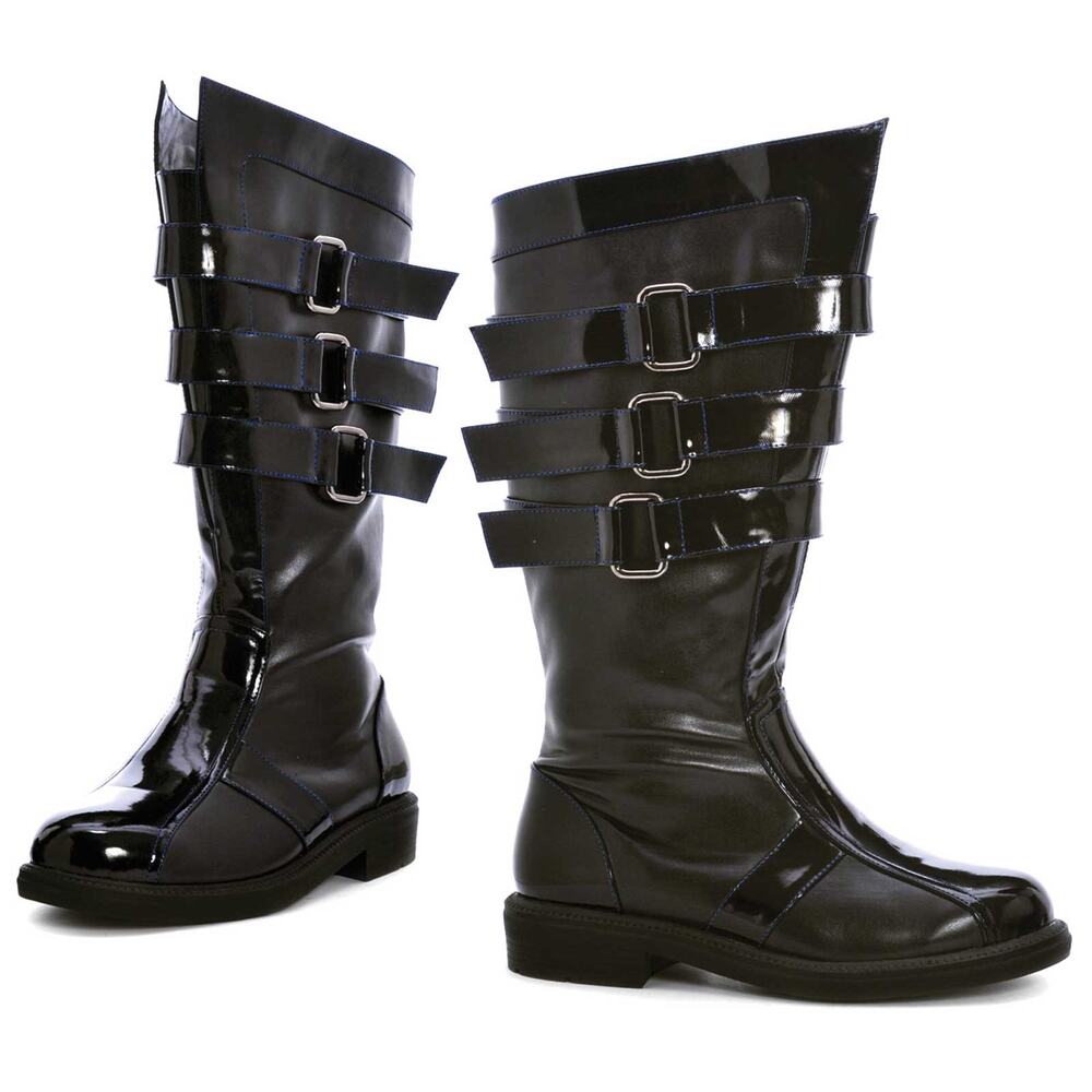 Ellie Shoes 1031 Darth 3-Buckle Men’s Boots, Black, Small (8/9), Knee-High Boots